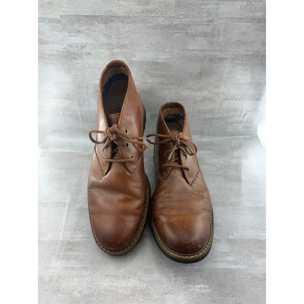 Clarks Men Brown Leather Chukka Boots 26103252 Lace Up Lug Sole Size 9M